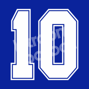 1982-83 Barcelona Home MEYBA Number #10 (Maradona) Dorsal Flock