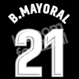 2017-18 Real Madrid La Liga Away Name Set #21 Borja MAYORAL Repro
