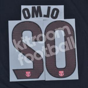 2024-25 Fc Barcelona Away Name Number Set #20 Dani OLMO La Liga Repro - Image 3