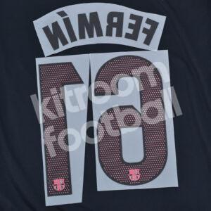 2024-25 Fc Barcelona Away Name Number Set #16 FERMÍN La Liga Repro - Image 3