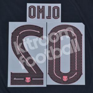 2024-25 Fc Barcelona Away Name Number Set #20 Dani OLMO Champions League Repro - Image 3