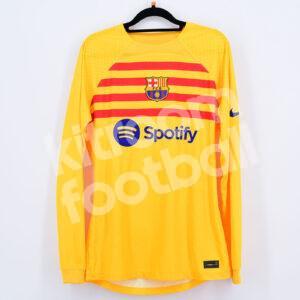 2023-25 Barcelona Senyera Player Issue Shirt Long Sleeves (Size L)