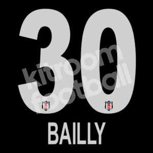 2023-24 Besiktas Away Name Number Set #30 BAILLY Repro