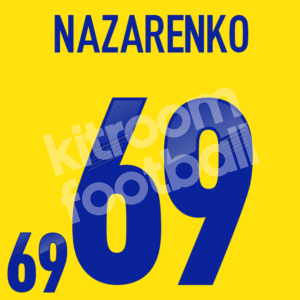 UEFA Euro 2012 Ukraine Home Name Number Set #69 NAZARENKO Repro
