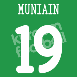 2011-12 Athetic Club Bilbao Away Name Number Set #19 MUNIAIN Repro (Europa League)