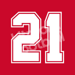 Spain World Cup 1990 Home Name Number Set #21 (Michel) Repro - Image 1