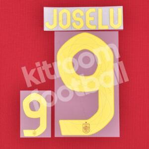 UEFA Euro 2024 Spain Home Name Number Set #9 JOSELU Repro