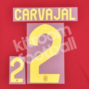 UEFA Euro 2024 Spain Home Name Number Set #2 CARVAJAL Repro