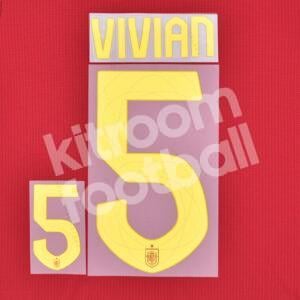 UEFA Euro 2024 Spain Home Name Number Set #5 VIVIAN Repro
