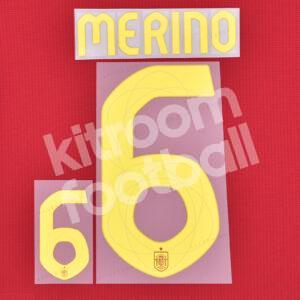 UEFA Euro 2024 Spain Home Name Number Set #6 MERINO Repro