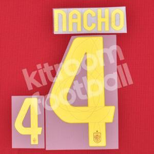 UEFA Euro 2024 Spain Home Name Number Set #4 NACHO Repro