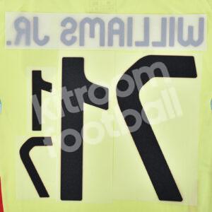 UEFA Euro 2024 Spain Away Name Number Set #17 Nico WILLIAMS Junior Repro - Image 3