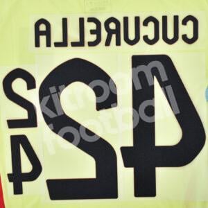 UEFA Euro 2024 Spain Away Name Number Set #24 CUCURELLA Repro - Image 3