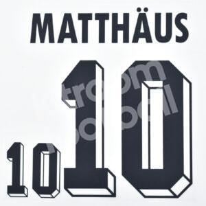 World Cup 1994 Germany Name Number Set #10 MATTHAUS Home Repro