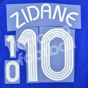 France FIFA World Cup 2006 Home Name Number Set #10 ZIDANE Repro v1