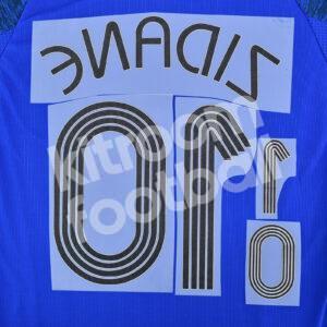 France FIFA World Cup 2006 Home Name Number Set #10 ZIDANE Repro v1 - Image 3