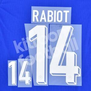 UEFA Euro 2024 France Home Name Number Set #14 RABIOT Repro