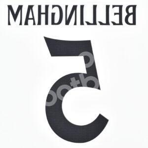 2024-25 Real Madrid Home Name Number Set #5 BELLINGHAM Champions Repro - Image 3