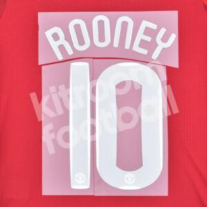 2007-08 Manchester United Home Name Number Set #10 ROONEY Champions Repro