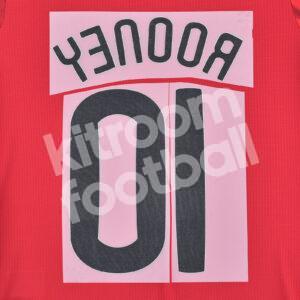 2007-08 Manchester United Home Name Number Set #10 ROONEY Champions Repro - Image 3