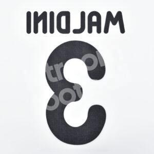 2011-12 AC Milan Away Name Number Set #3 MALDINI Repro - Image 3