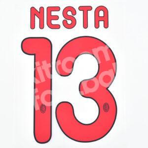 2011-12 AC Milan Away Name Number Set #13 NESTA Repro