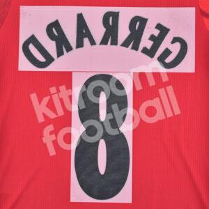 2004-07 Liverpool Home Name Number Set #8 GERRARD Champions (Not Flock) Repro - Image 3
