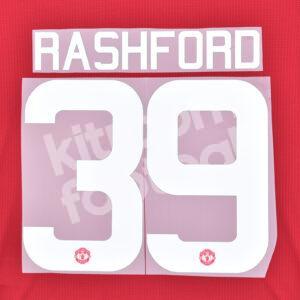 2015-16 Manchester United Home Name Number Set #39 RASHFORD Champions Repro