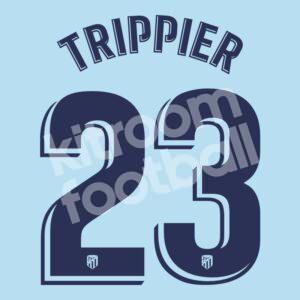 2019-20 Atletico Madrid Third Name Number Set #23 TRIPPIER La Liga Repro - Image 1