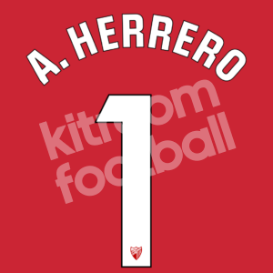 2024-25 Malaga CF Goalkeeper Name Set #1 Alfonso HERRERO (Repro)