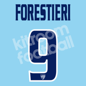 2009-10 Malaga CF Home Name Number Set #9 FORESTIERI Repro