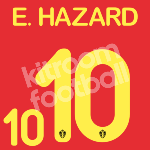 World Cup 2014 Belgium Home Name Number Set #10 Eden HAZARD Repro