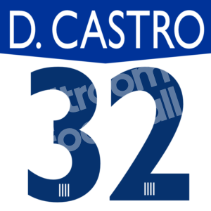 2005-06 Malaga CF Home Name Number Set #32 Diego CASTRO Repro