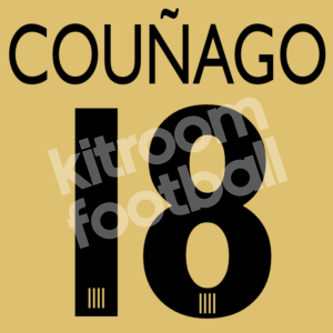 2005-06 Malaga CF Away Name Number Set #18 COUÑAGO Repro