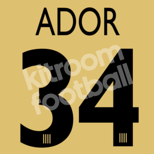 2005-06 Malaga CF Away Name Number Set #34 ADOR Repro