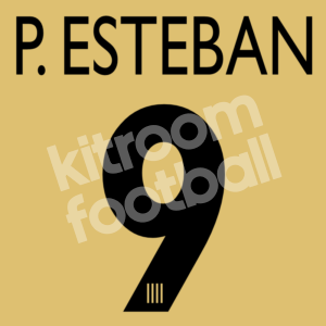 2005-06 Malaga CF Away Name Number Set #9 Paco ESTEBAN Repro - Image 1