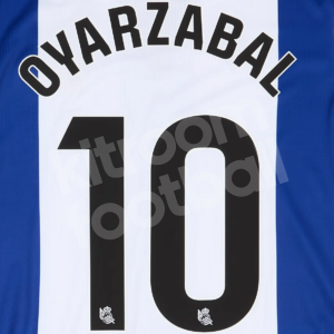 2024-25 Real Sociedad Home Name Number Set #10 OYARZABAL Repro