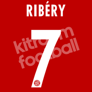 2007-10 Bayern Munich White Name Number Set #7 RIBERY Repro - Image 1
