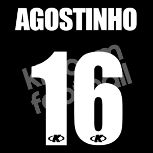 2000-01 Malaga CF Away Name Number Set #16 AGOSTINHO Repro
