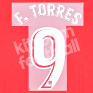 Original Player Issue 2017-18 Atletico Madrid Home Name Number Set #9 Fernando TORRES La Liga