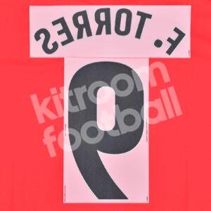Original Player Issue 2017-18 Atletico Madrid Home Name Number Set #9 Fernando TORRES La Liga - Image 3