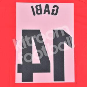 Original Player Issue 2017-18 Atletico Madrid Home Name Number Set #14 GABI La Liga - Image 3