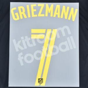Original Player Issue 2016-17 Atletico Madrid Third Name Number Set #7 GRIEZMANN