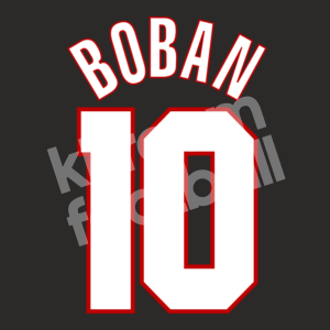 1998-99 AC Milan Third Name Number Set #10 BOBAN Repro