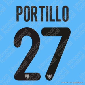 2011-12 Malaga CF Home & Away Name Set #27 PORTILLO (Repro)