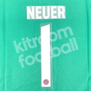 2019-21 Bayern Munich Goalkeeper Name Number Set #1 NEUER  Repro - Image 3