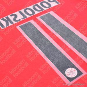 2007-09 Bayern Munich White Name Number Set #11 PODOLSKI Repro - Image 4