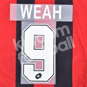 1995-97 AC Milan Home Name Number Set #9 WEAH Repro