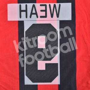 1995-97 AC Milan Home Name Number Set #9 WEAH Repro - Image 3