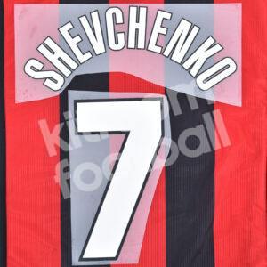 1999-00 AC Milan Home Name Number Set #7 SHEVCHENKO Repro
